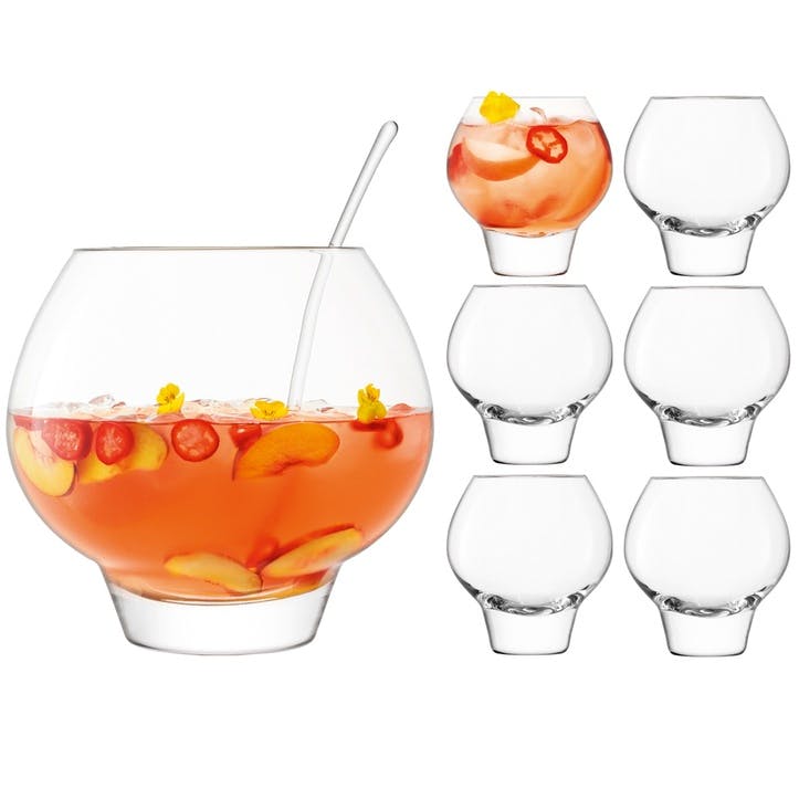 Rum Punchbowl Set Clear