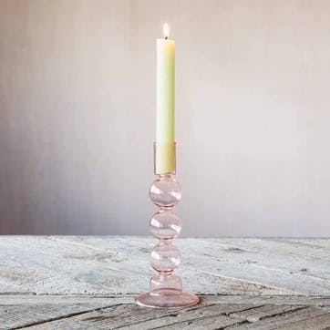 Bubble Candleholder H20cm, Pink