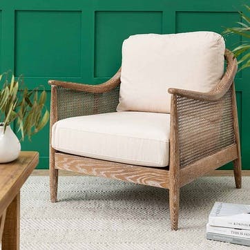 Templecombe Rattan Armchair , Oatmeal