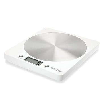 Disc Electronic Digital Kitchen Scales, White