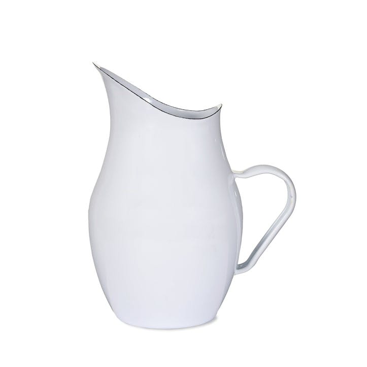Water pitcher, Garden Trading Company, white/enamel