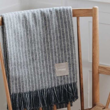 Stripes Throw, H130 x W200cm, Grey