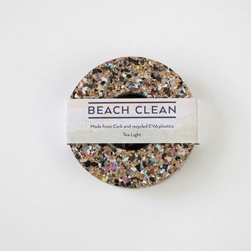 Beach Clean Tea Light Holder D9cm, Multi