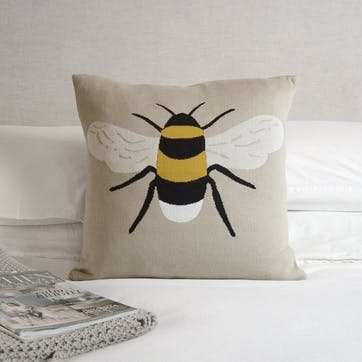 'Bees' Knitted Statement Cushion