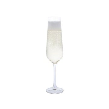 Cheers Set of 4 Champagne Flutes, 200ml, Clear