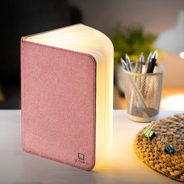 Linen Book Light, Large, Blush Pink