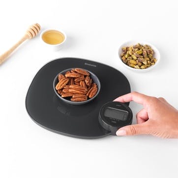 Tasty+ WindUp Digital Kitchen Scales, Dark Grey