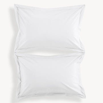 200TC Organic Pair of Oxford Pillowcases, White