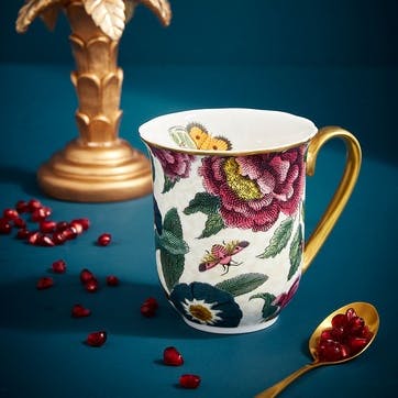 Mug Cream, Floral