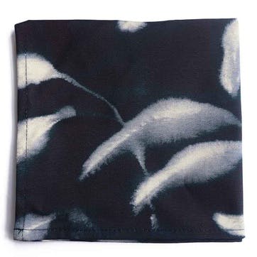 Amongst Dark Set of 4 Organic Cotton Napkins 45 x 40cm, Black Navy