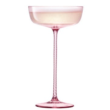 Champagne Theatre Set of 2 Saucers - 190ml; Dawn Pink