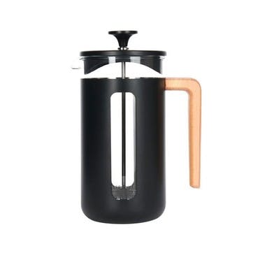 Pisa Stainless Steel Cafetière 8 Cup, Black