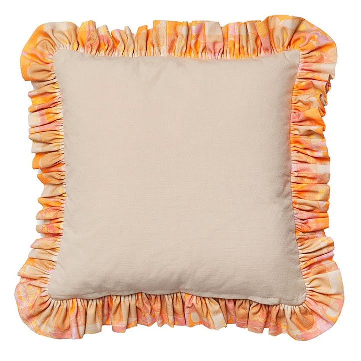 Ruffled Candy Cotton Cushion, 54 x 54cm, Pastel Lauren