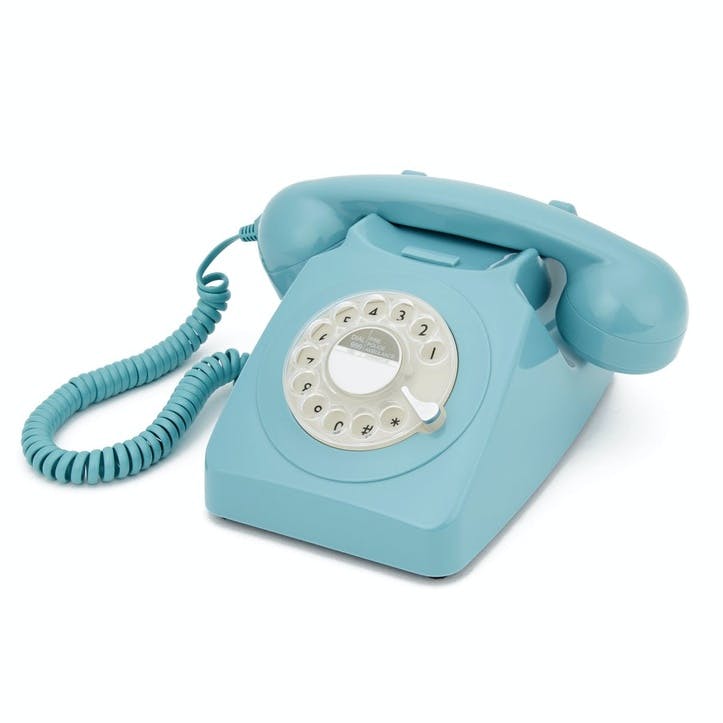 746 Rotary Telephone; Blue