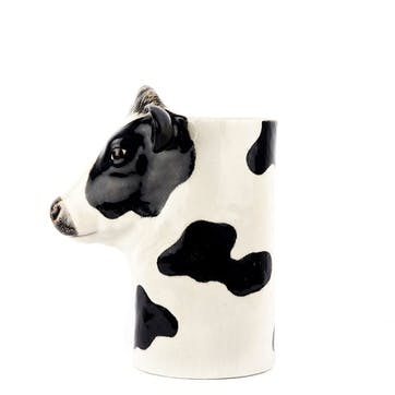 Friesian Cow Utensil Pot H20cm Black/White