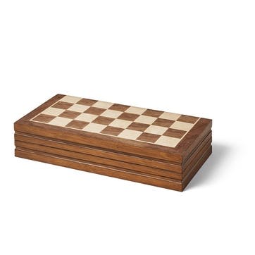 Foldable Chess Set L39 x W39cm,Pine Wood