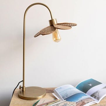 Primrose Table Lamp H64cm, Antique Brass