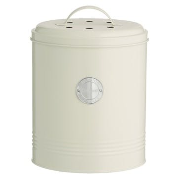 Living Compost Caddy, Cream