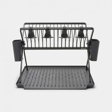 SinkSide Foldable Dish Drying Rack Large, Dark Grey