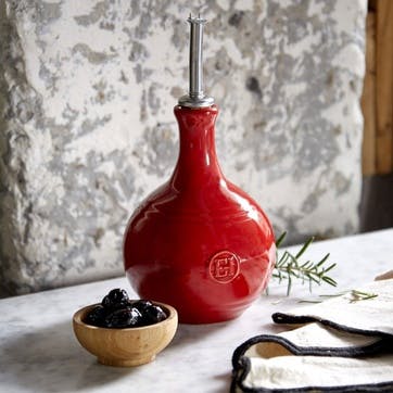 Ceramic Vinegar Flask, 400ml, Burgundy