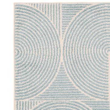 Muse swirl flatweave rug  160 x 230cm, Blue