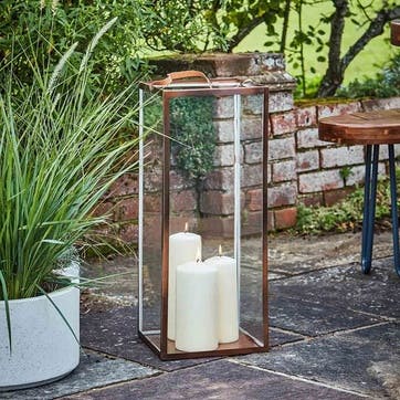 Hampton Lantern H60cm, Copper