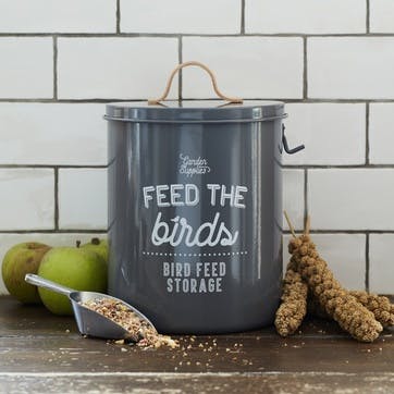 Enamelware Bird Feed Tin, Charcoal