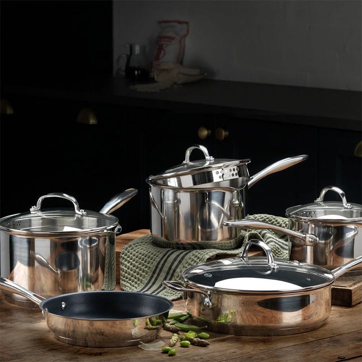 7000 Draining Saucepan Set, 5 Piece