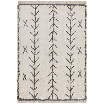 Rocco  berber style rug 120 x 170cm, Grey & Cream