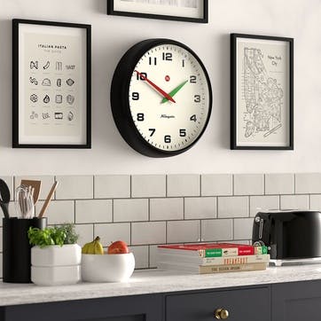 Superstore Wall Clock 40cm, Black