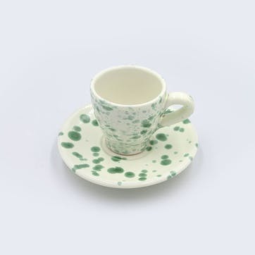 Splatter Espresso Cup & Saucer D6.5cm, Pistachio