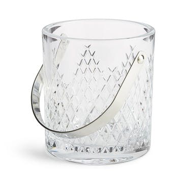 Barwell Cut Crystal Ice Bucket, Clear