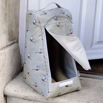 'Pheasant' Oilcloth Boot Bag