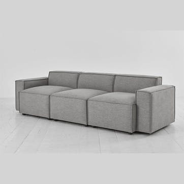 Model 03 3 Seater Linen Sofa, Shadow