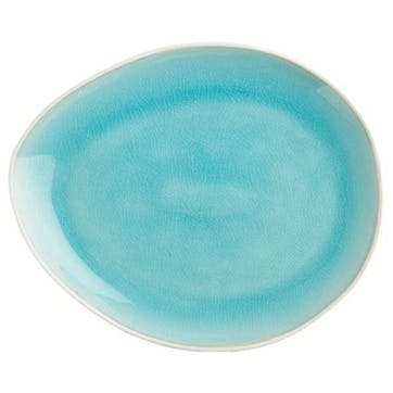 Vie Naturelle Medium Plate, W19.5cm x D16.3cm, Turquoise