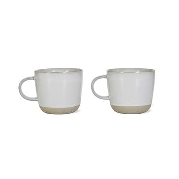 Holwell Pair of Mugs H9cm, White