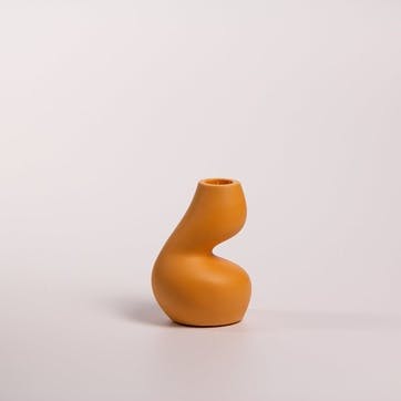 Gravity Collection, Pebble Candle Holder, Tangerine