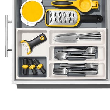 Expandable Utensil Drawer Organiser, White