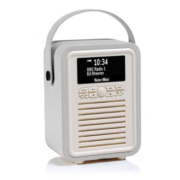 Retro Mini Retro Mini DAB Radio, Light Grey