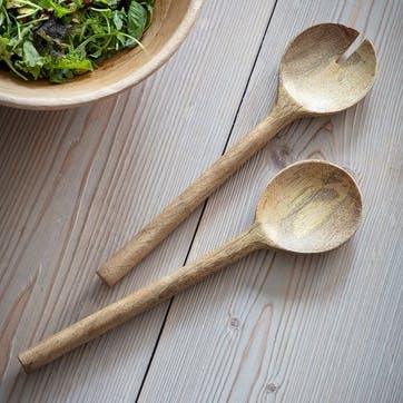 Midford Set of Serving Spoons, Mango Wood