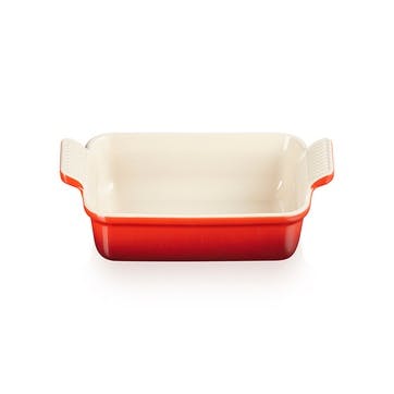 Stoneware Rectangular Dish - 19cm; Cerise