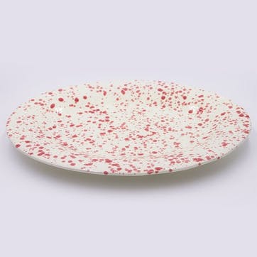 Splatter Serving Platter 44cm, Cranberry