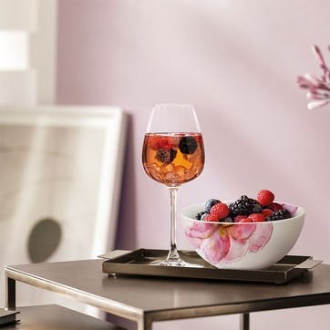 Rose Garden Red Wine Goblet Set of 4 200ml, Clear