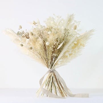 Large hand-tied bouquet, H42-48cm, Ecru