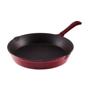 Foundary Cast Iron Round Frying Pan D26cm, Bordeaux Red