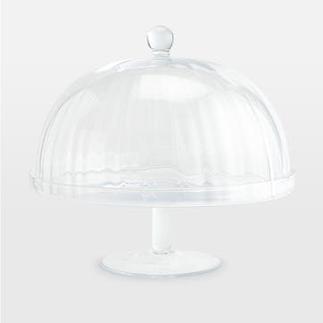 Pembroke Cake Stand with Cloche, Clear