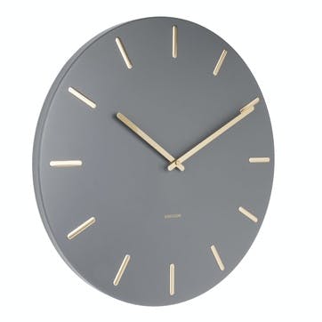 Charm Wall Clock, Grey