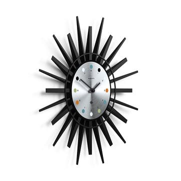 Stingray Wall Clock D43.6cm, Black/Silver