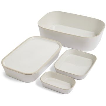 Urban Dining 5 Piece Cook and Serve Set , White
