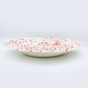 Splatter Shallow Serving Bowl D29cm, Cranberry